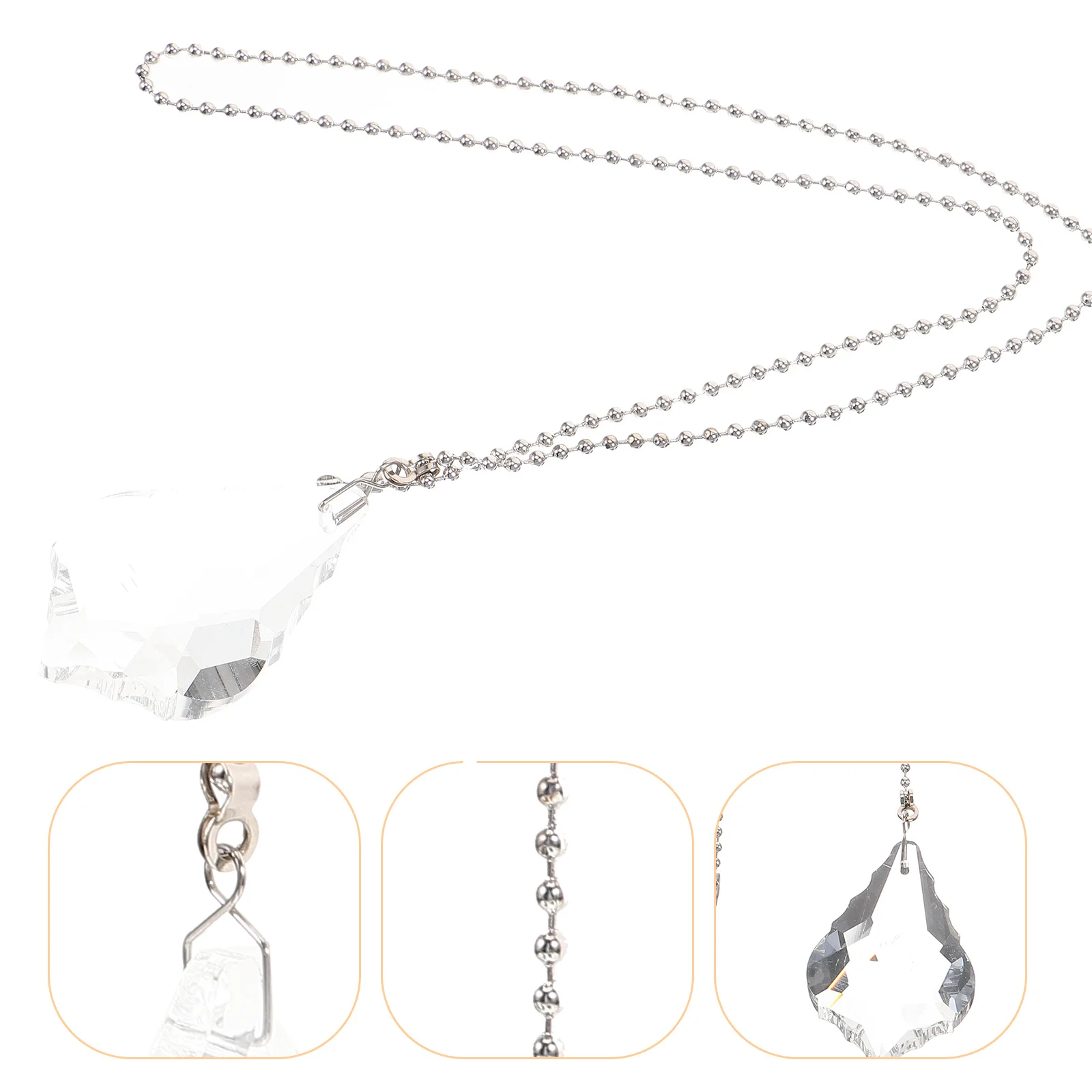 

Crystal Ceiling Fan Pull Chain Durable Pendant Replacement Extension Beaded Pull Chain Accessory Bedside Lamp Chains
