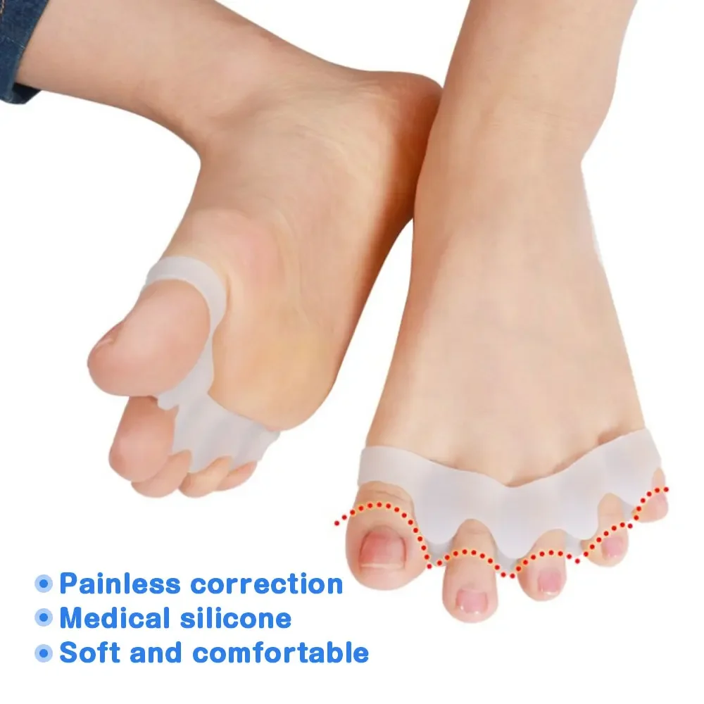 Hallux Valgus Correction Overlapping Hammer Gel Toe Separators Straighteners Bunion Pain Relief Hammer Toe Corrector Feet Care