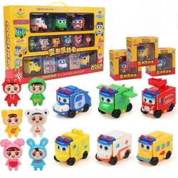 GoGoBus-Action Figure Robot Cars, Veículos De Transformação De Deformação, Desenhos Animados De Anime, Polícia, Modelos De Bombeiros, Brinquedos Para Crianças