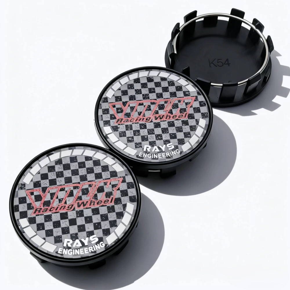 4er-Set VOLK Racing Logo Emblem Radnabenkappen 54MM 50MM Felgenabdeckungen RAYS Emblem Felgenkappen Ersatz Autozubehör
