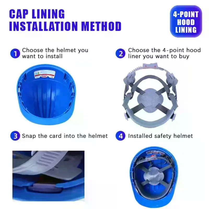 Hard Hat Suspension Bumpsproof Attachment Bruisesproof Head Protection Adjustable Hard Hat Shell Insert Lightweight Hats Safety