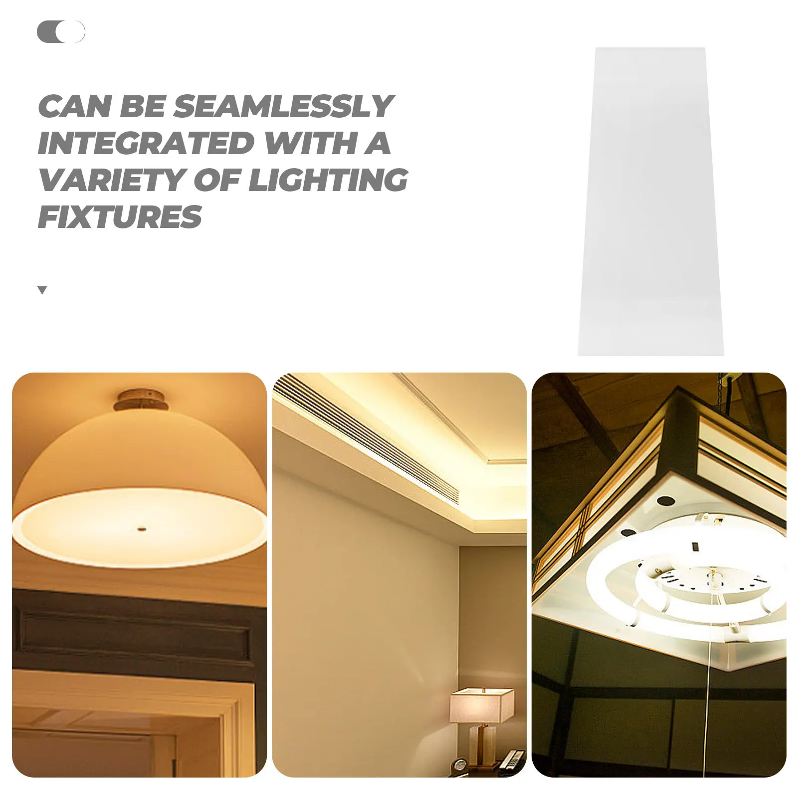 Acrylic Light Diffuser Panel Lampshade Shading Plate for Hanging Pendant Chandelier Ceiling Lights Easy Install Soft Uniform