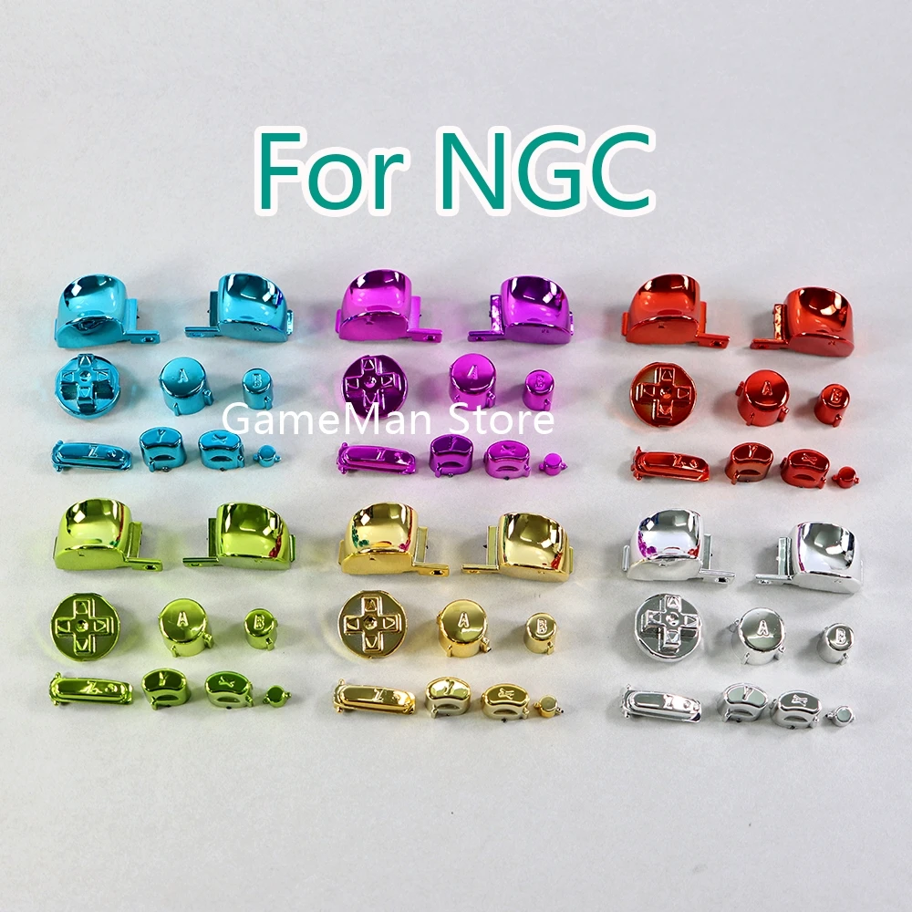 For NGC Controller Gold Plated Electroplating Button Keys ABXY Z Keypads L R Buttons Replacement Accessories