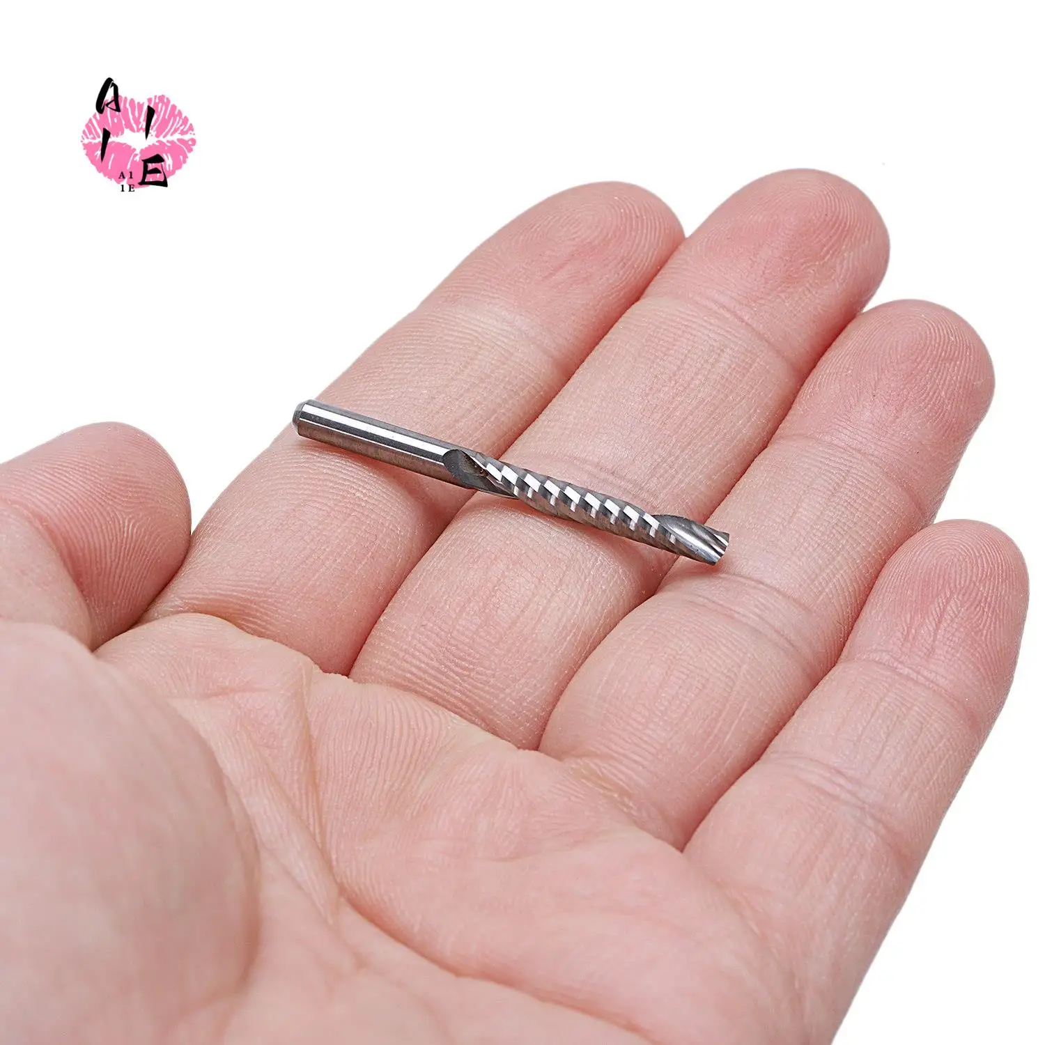 

A11E-10Pcs Cnc Router Bits 3.175 X 22Mm Single Flute Spiral Carbide Cnc Router Bits Milling Cutter