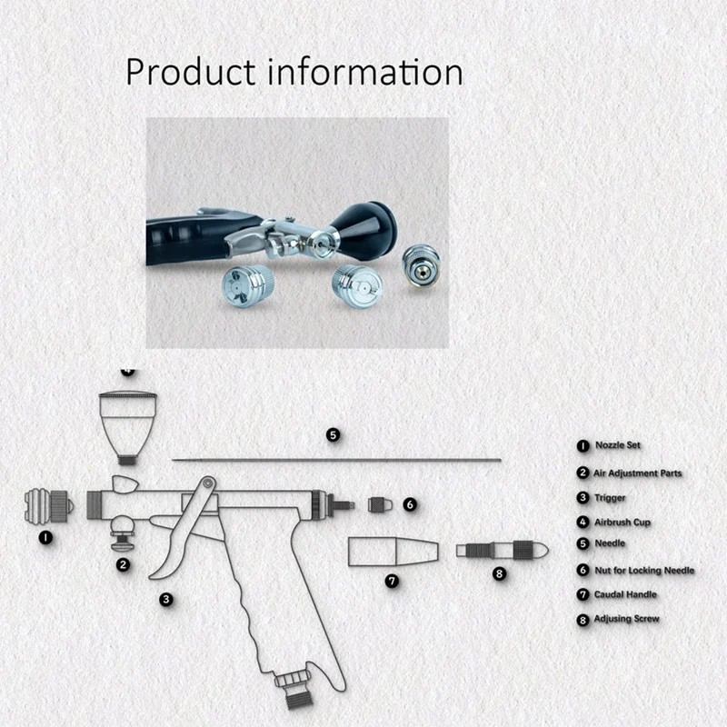 

Versatile Airbrush Kit Double Action Sprayer for Art, Makeup, and Cake Decoration
