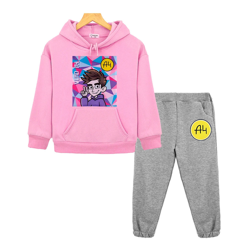 Merch A4 Lamba kids boutique clothes Hooded Sets Sweatshirt Autumn Pullover Jacket Cat A4 Vlad anime hoodie boys girls clothes