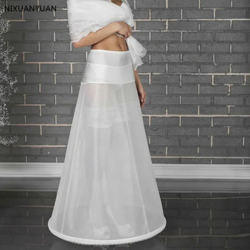 Prezzo all'ingrosso 1 Hoop Bone Elastico In Vita Petticoat per Nuziale Della Sirena Abito Da Sposa Crinolina di Slittamento Sottogonna In Magazzino