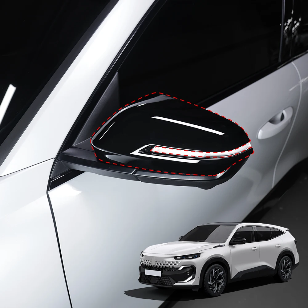 2Pcs ABS Accessories For Renault FILANTE 2026 Car LHD/RHD Tuning Rearview Mirror Cover Trim Side Door Rear View Mirror
