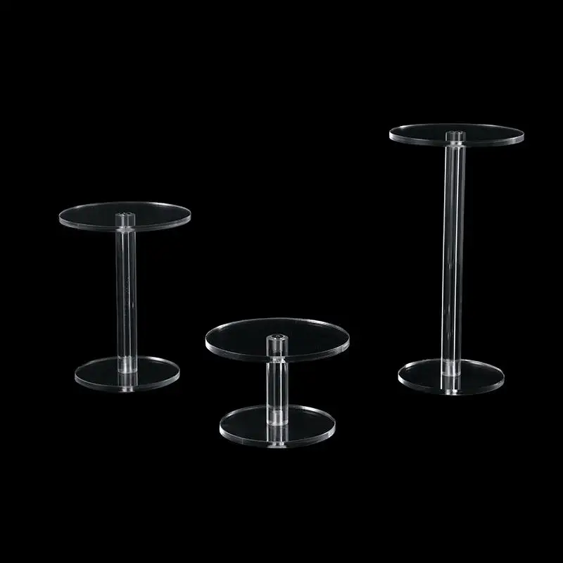 Transparent Round Acrylic Bracelet Display Stand Clear Jewellery Storage Organizer Household Desktop Jewelry Holder Shelf