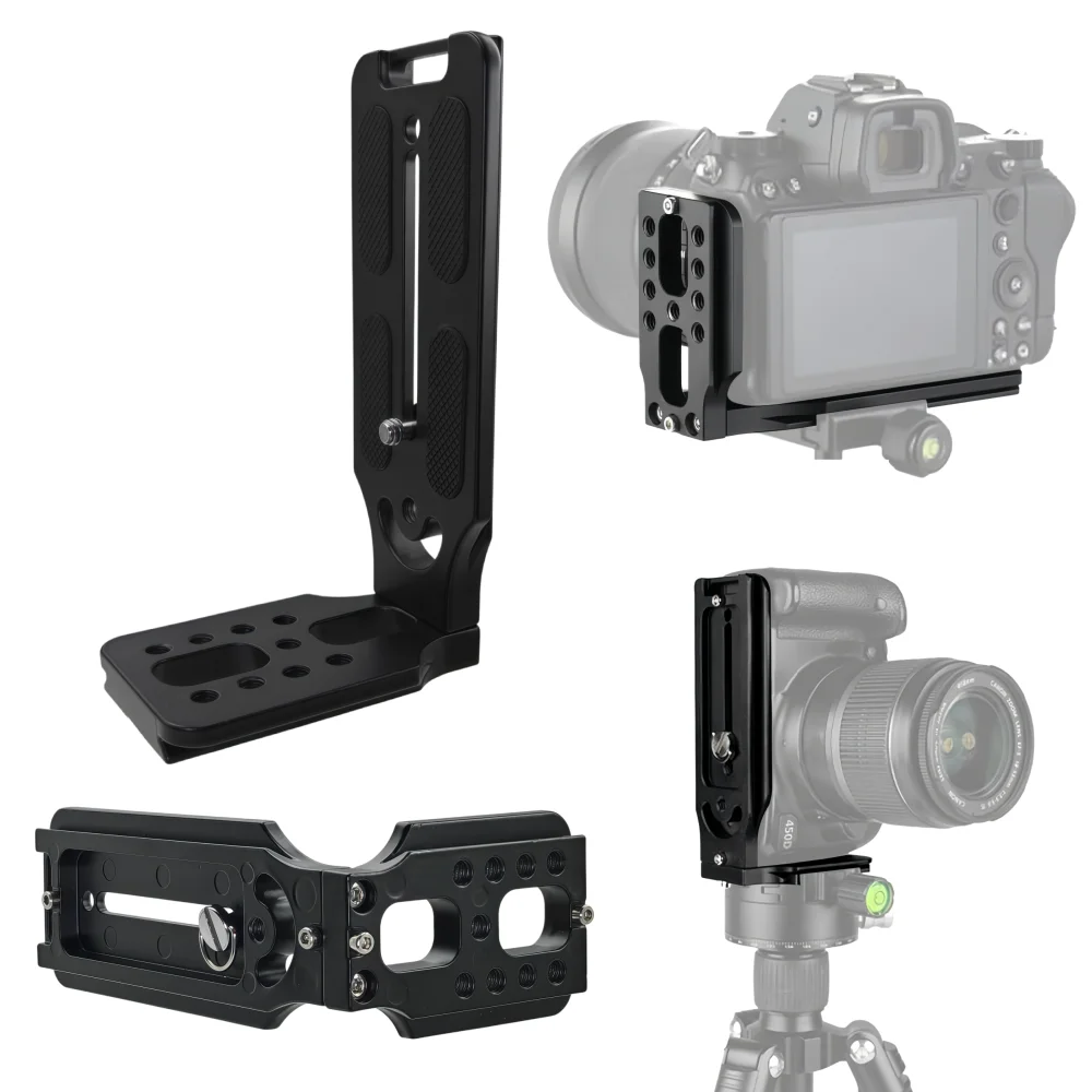 L-Halterung Vertikal Horizontal Aluminiumplatte DSLR Kamera Video Wechselstativ Schnellverschluss für Canon Nikon Sony Kamera