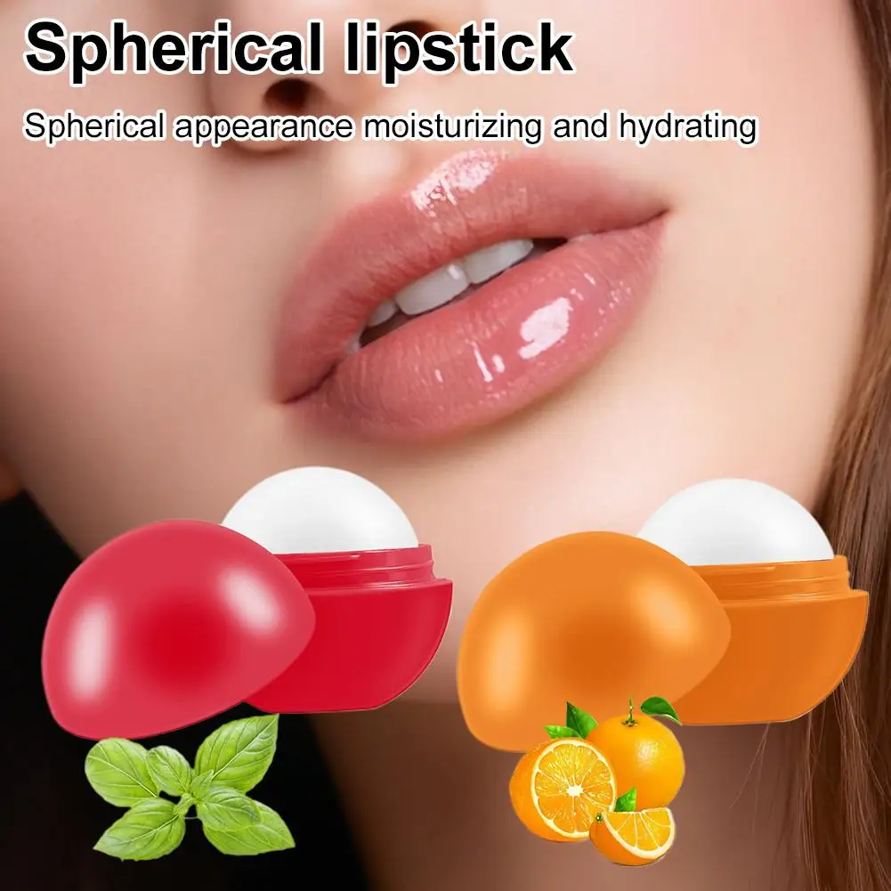 

White & Color Sphere Lip Balm Ball, Moisturizing Lip Care, Tint Gloss, Long-lasting Hydration, Natural Ingredients