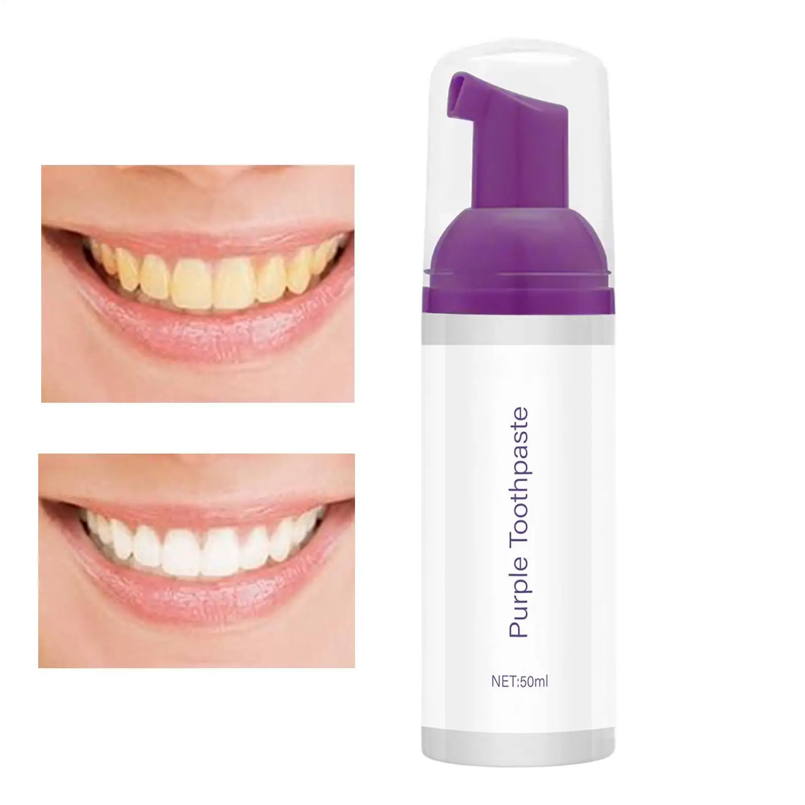 50ml Whitening Mousse Toothpaste Deep Cleansing Mild and Refreshing Fresh Breath Orals Cleaning and Whitening Toothpaste