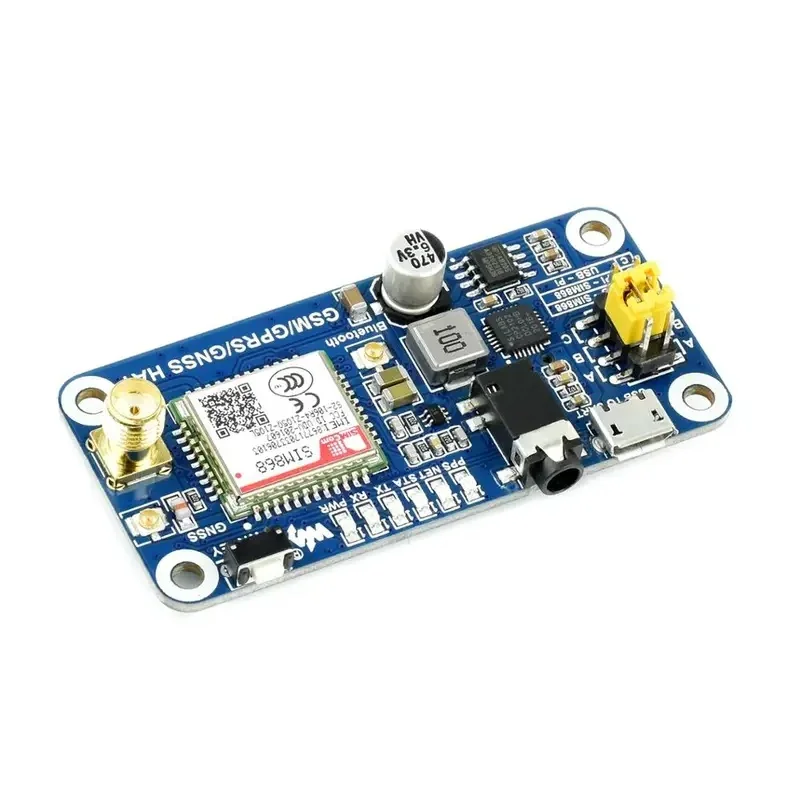 N34R Raspberry Pi GSM/GPRS/GNSS HAT Module SMS GPS UART Based On SIM868 Raspberry Pi 4B/3B/3B+/2B/Zero/Zero