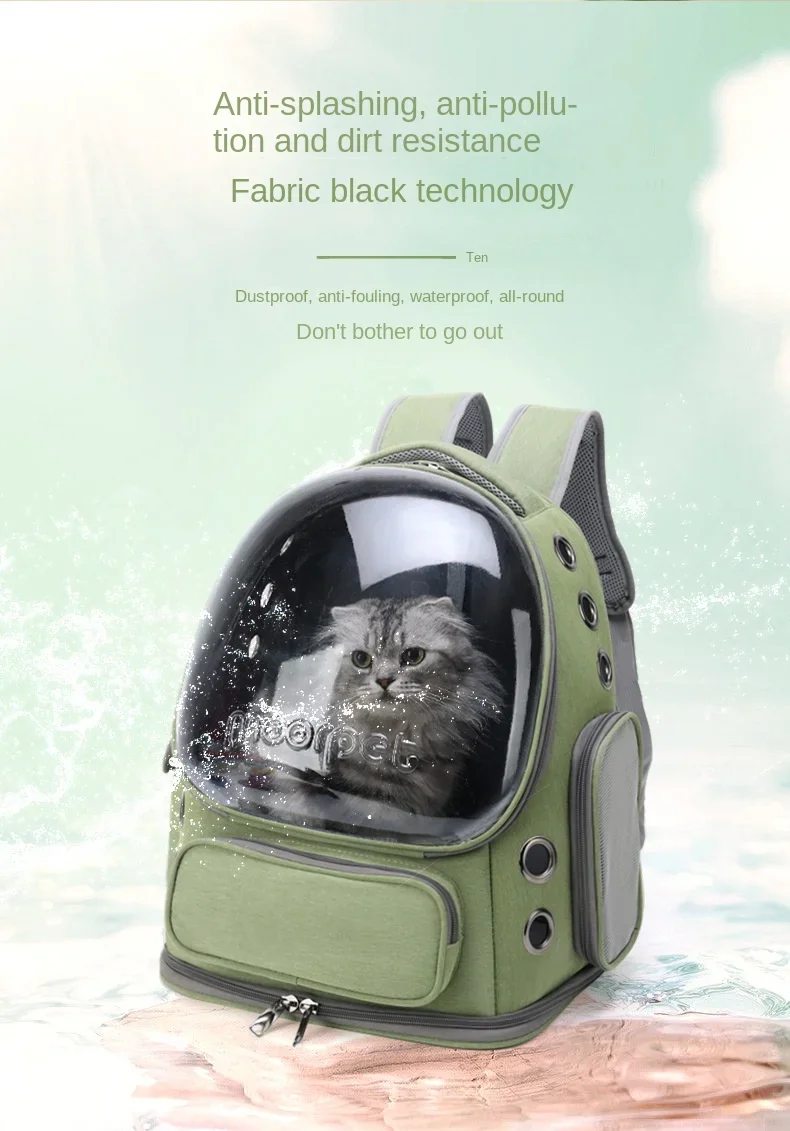 New Pet Cat Carrying Bag Breathable Portable Pet Outdoor Travel Backpack Transparent Bag Carrier Pet Transport Space Capsule Bag