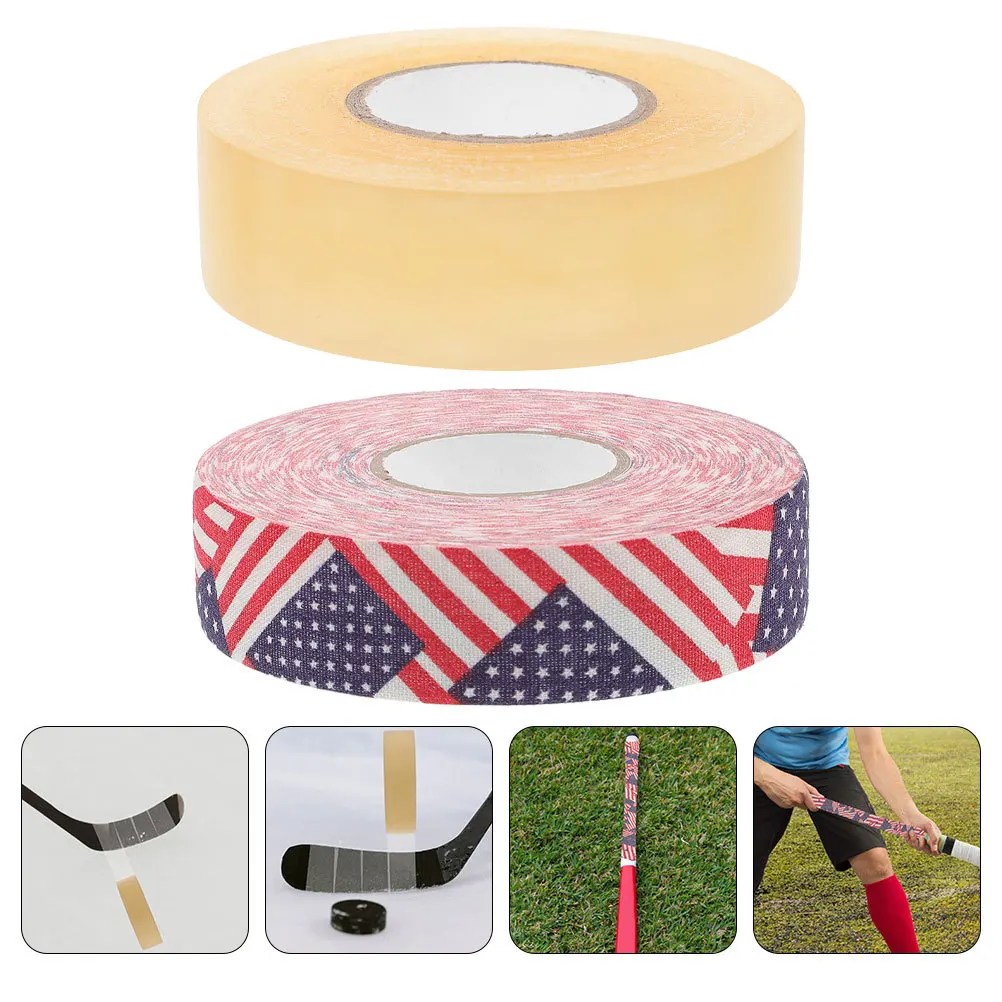 

2pcs 2 Rolls Ice Stick Tape Heavy-Duty Non-Slip Grip For Hockey Sticks Bat Handlebar Sports Equipment Hockey Supplies