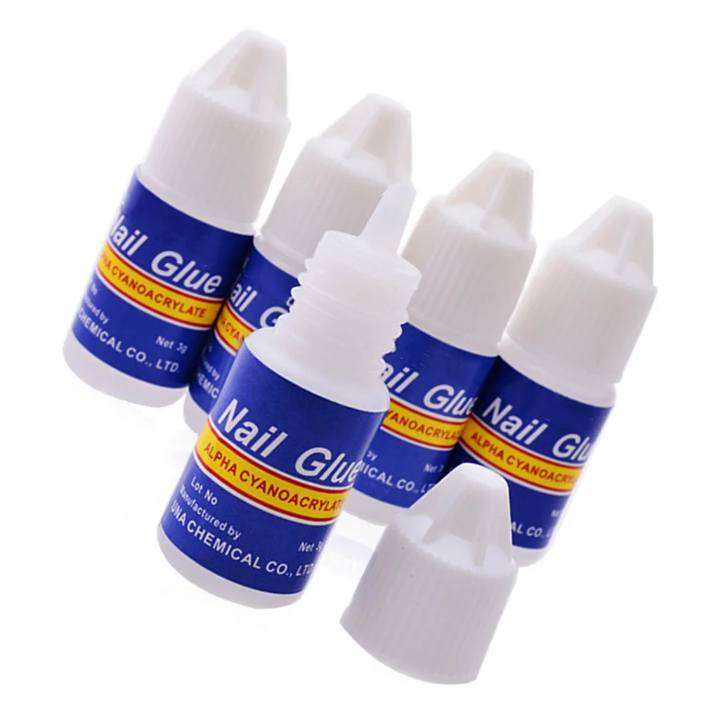 4 pezzi 3G colla per unghie per unghie acriliche adesivo forte strass punte finte strumento per manicure inodore professionale