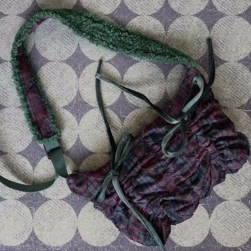 

2026 Winter New Design Pleated Bow Single-shoulder Crossbody Bag, Retro Commuter Underarm Bag for Women Bolsa Feminina