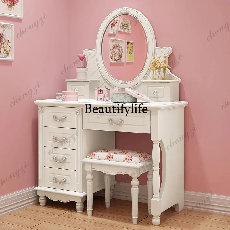 Vanity Stool Dressing Table Essentials Luxury Kawaii White Dressing Table Storage Organizer Mesa Maquillaje