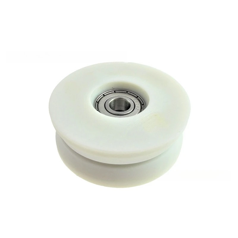 Non-rusting bearing pulley, inner 8 outer diameter 55 thickness 20.5mm large white pulley, nylon fiber plus hard wheel