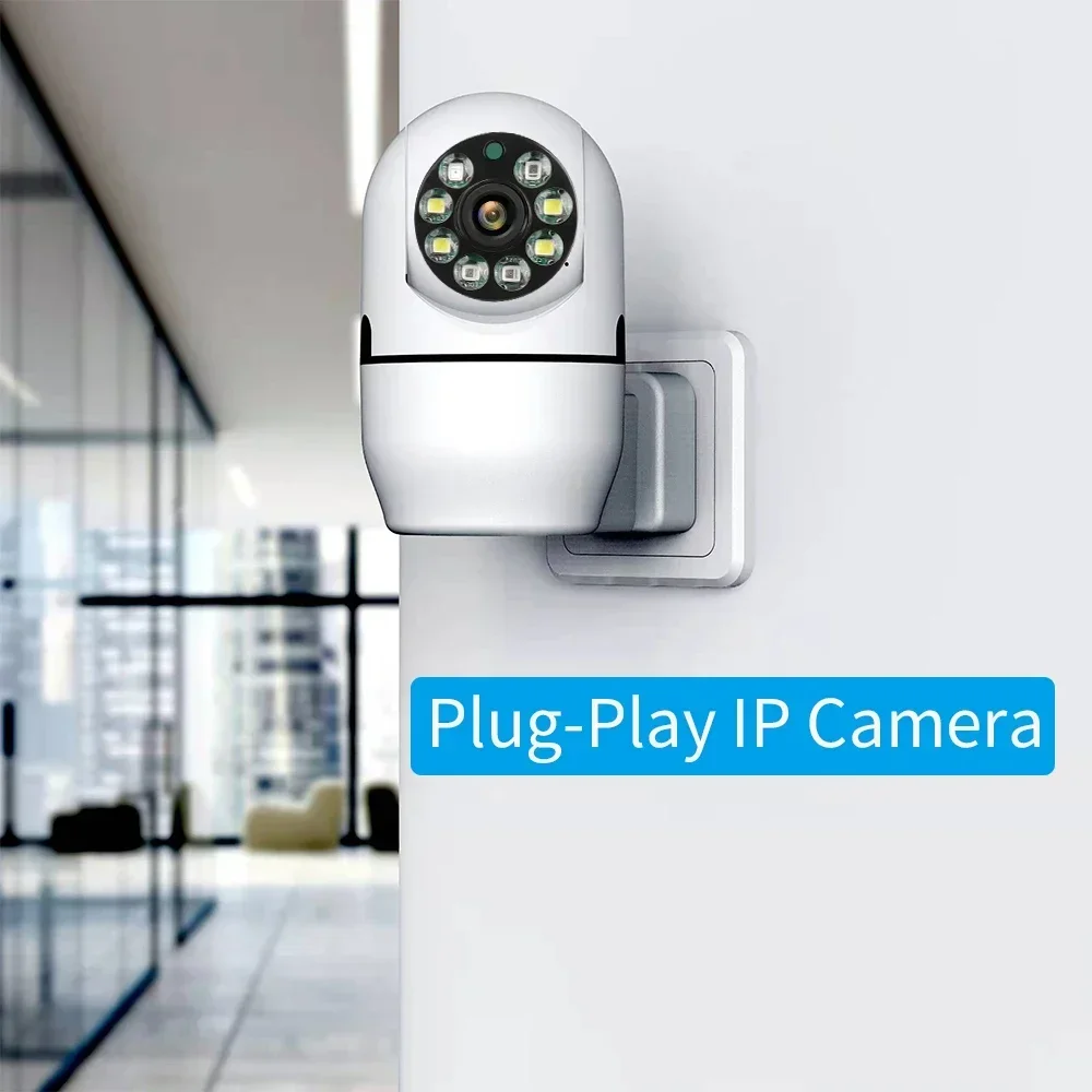 Didset-cámara IP de 2MP con enchufe europeo, minicámara inalámbrica de vigilancia con WIFI, 2 vías de Audio, Intdoor, ICSEE / TUYA Cctv