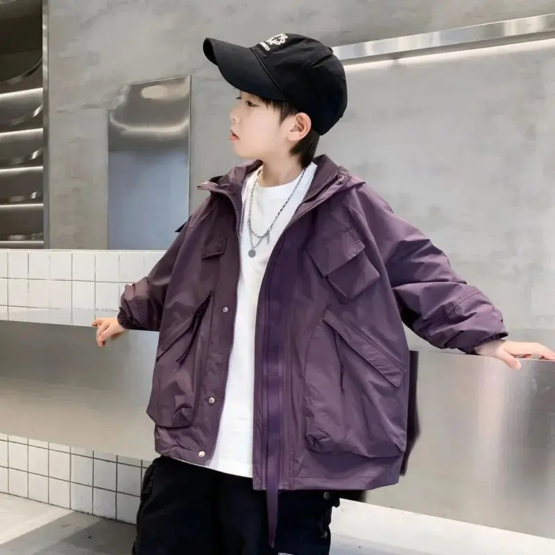 

2025 New Boys' Windbreaker Jacket Spring Autumn Outdoor Stylish Big Kids Clothing for Toddler Boys