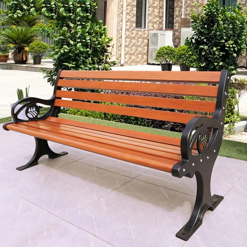 

Park chair outdoor cast aluminum bench bench outdoor community garden leisure seat courtyard long anti-corrosion row chair