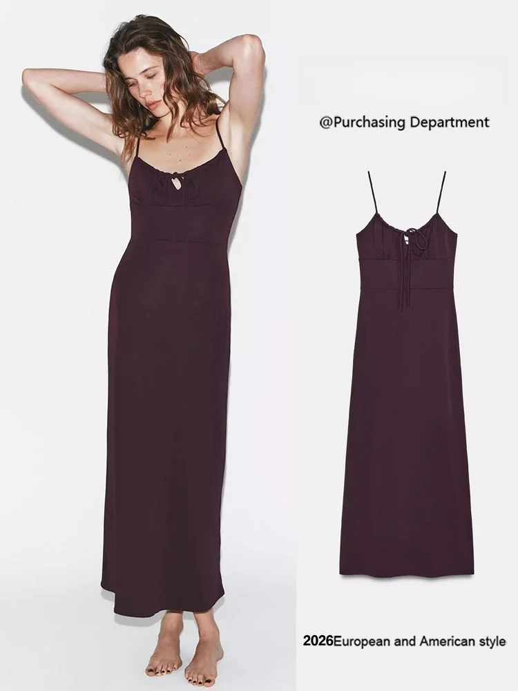 

Summer New round Neck Slit Midi Dress Women's Fashion ZA2026 5039380 600 5039380 667 Ethnic Stage Costume Traditional Hanfu