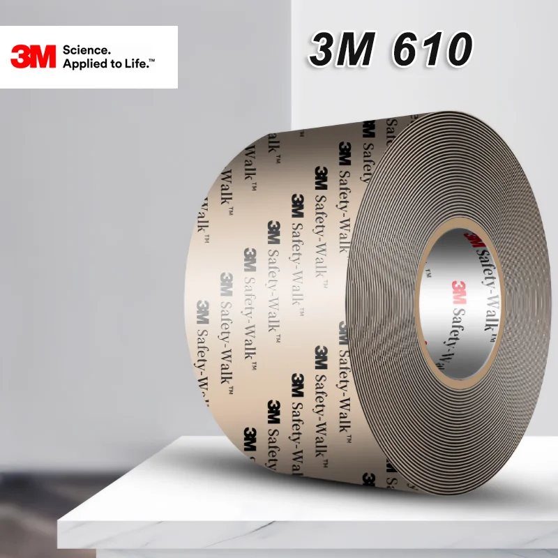 3M 610 Safety Walk Slip Tape General Purpose Tape Black NFSI for Light to Heavy Shoe-traffic Areas
