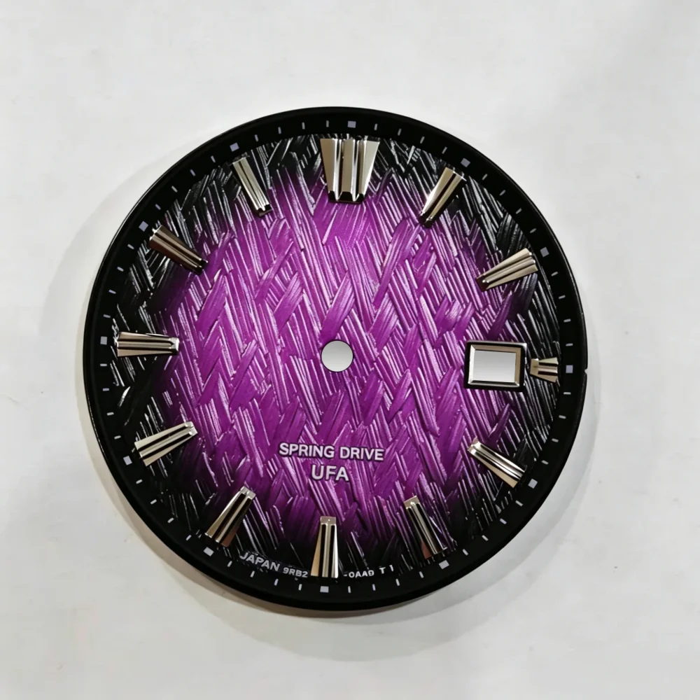 NH35 dial 33.5mm dial GS dial Frosted ice crack pattern No lume Suitable for Seiko modification parts