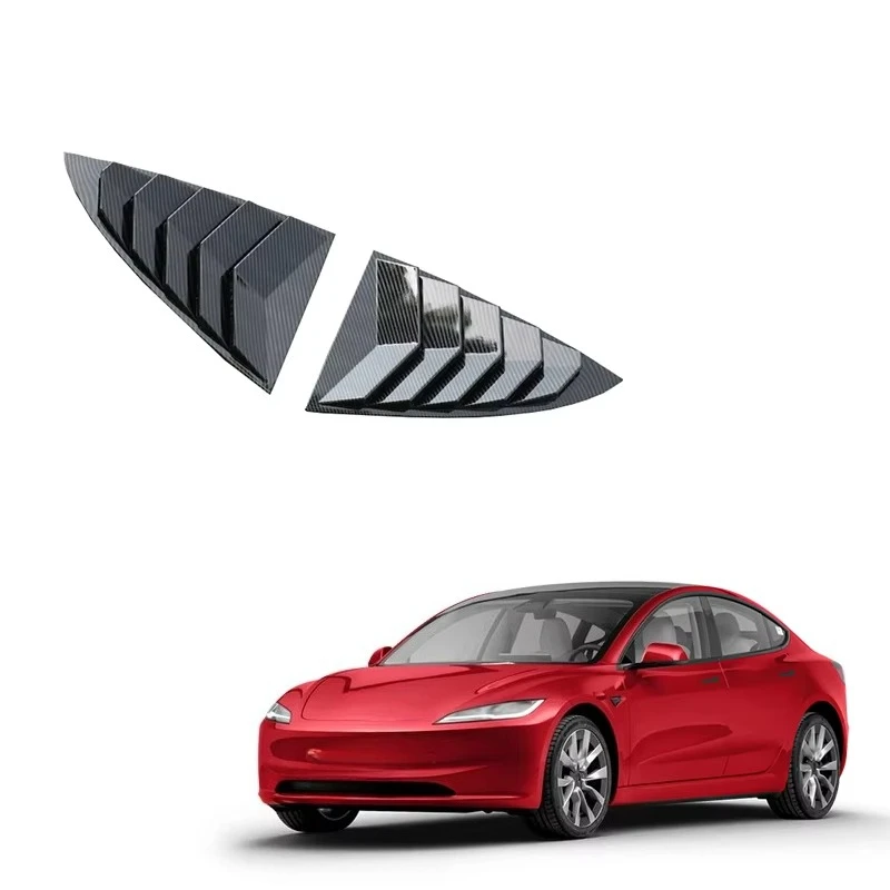 High Quality Easy-to-Install ABS Louver Trim Rear Triangle Window Exterior Accessories for Teslas Car