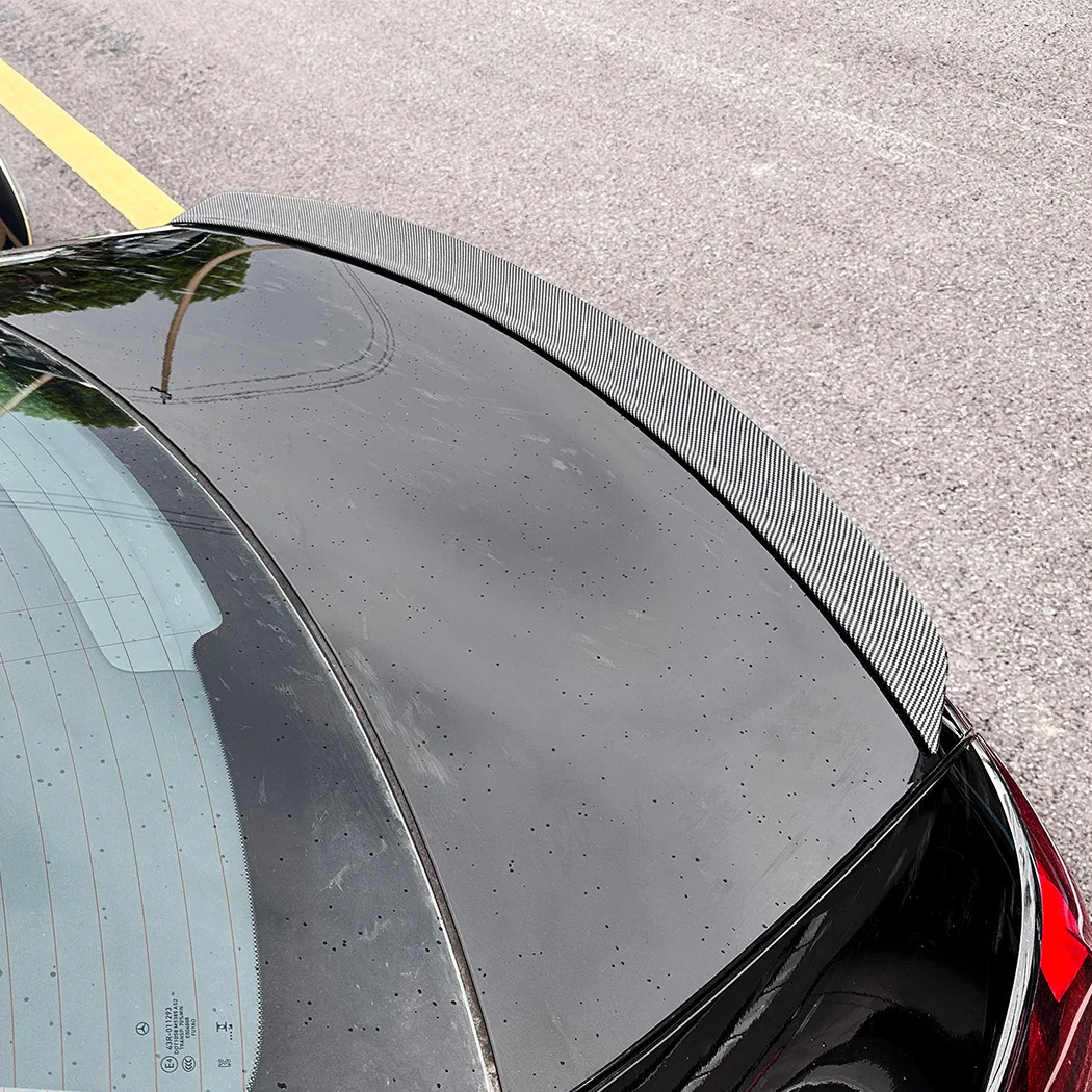 For Mercedes Benz E Class W214 Saloon/Sedan 2024 2025 2026 Rear Window Roof Car Spoiler Wing ABS Black Carbon Tuning