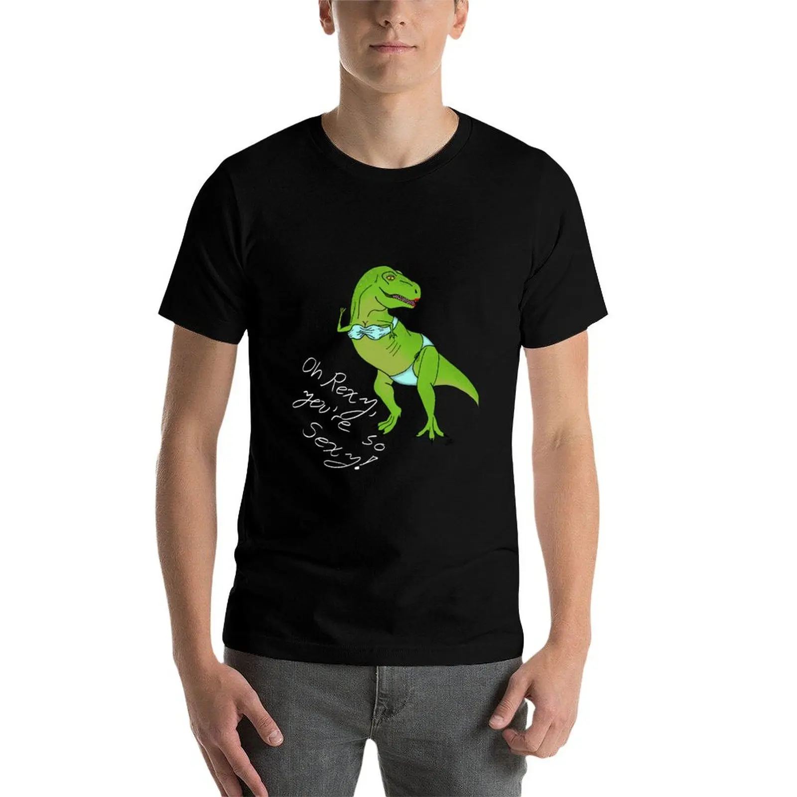 تي شيرت Oh Rexy تي شيرت رجالي برسوم جرافيك تي شيرت مطبوع
