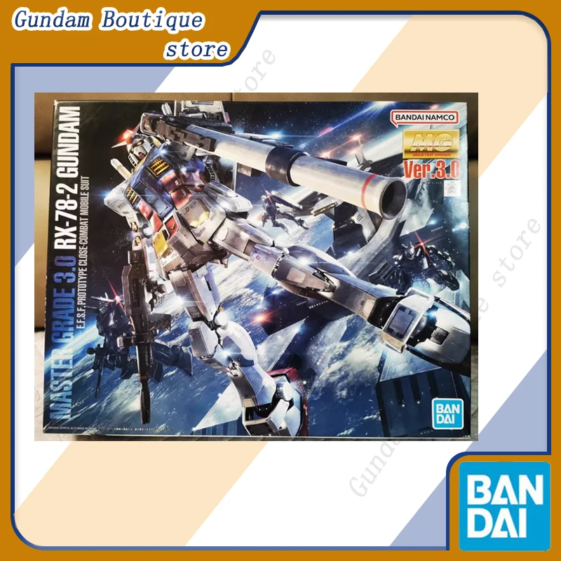 

Bandai Genuine MG 1/100 MASTER GRADE RX-78-2 Ver.3.0 Gundam Anime Action Figure Collectible Assembly Model Toys Gift Children