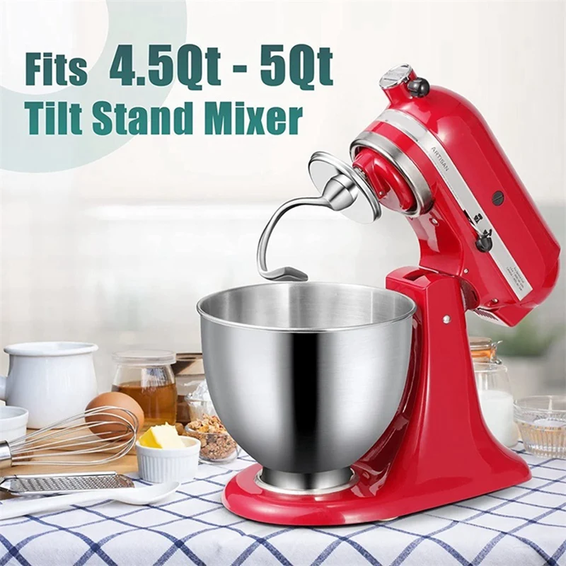 Stainless Steel Bowl Mixer Aid Paddle for Kitchenaid 4.5-5Quart Tilt Head Stand Mixer for Kitchenaid Mixer Flour Cake