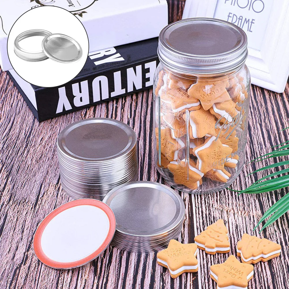 

15Pcs Mason Jar Tinplate Lids Canning Sealed Covers Leakproof Airtight Jar Caps for Storage Preservation Canning Lids