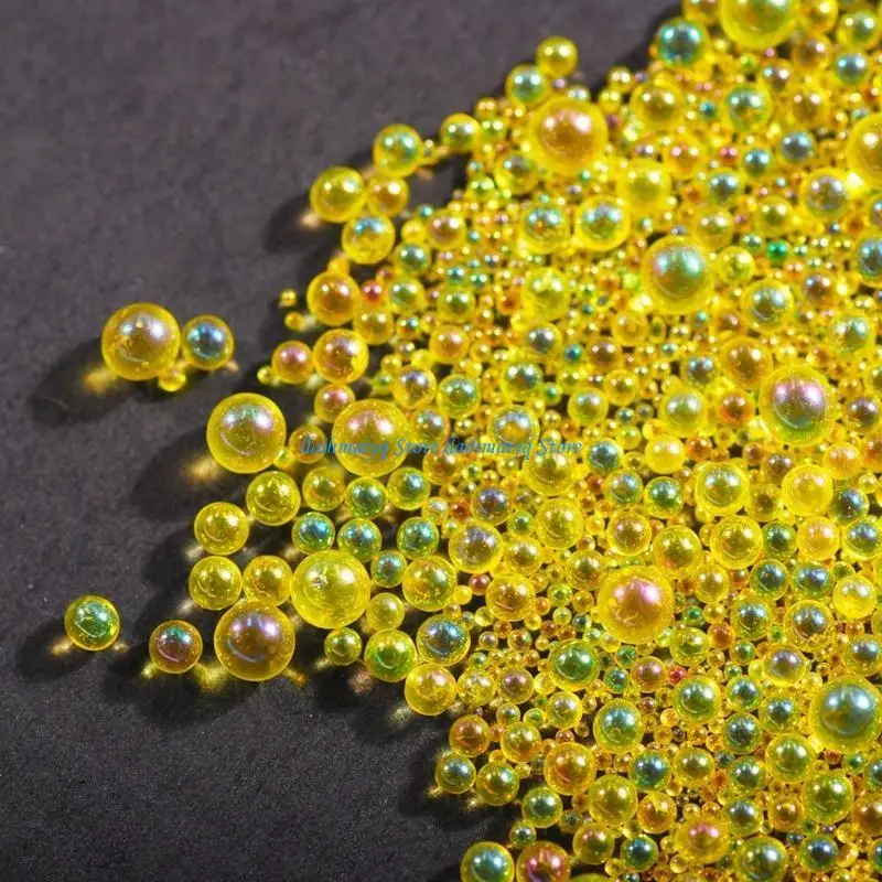 573B 50g Glass Resin Bubble Beads Water Droplet Bubble Beads Without Hole Bubble Beads Supplies for Craft Jewelry Making