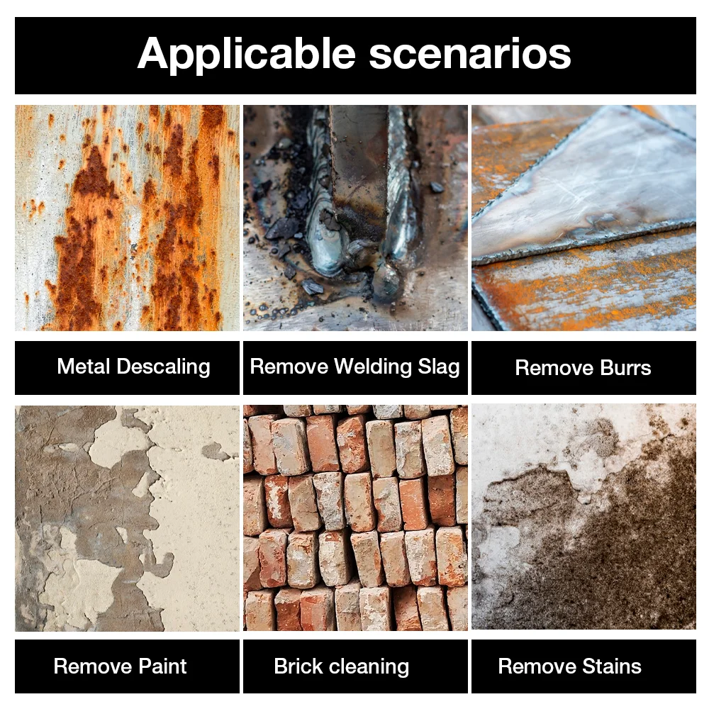 Pneumatic Rust Remover Deburring Tool, For Rust Removal, Paint Removal, Welding Slag Removal, Portable Needle Type Slag Remover