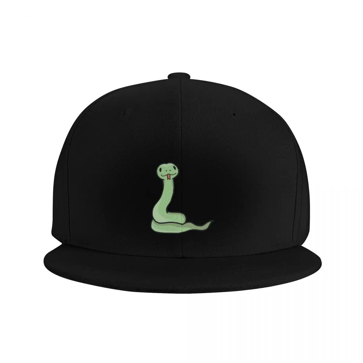 Cute and Happy Green Snake Baseball Cap Hip Hop Icon Hood Men's Caps Women's