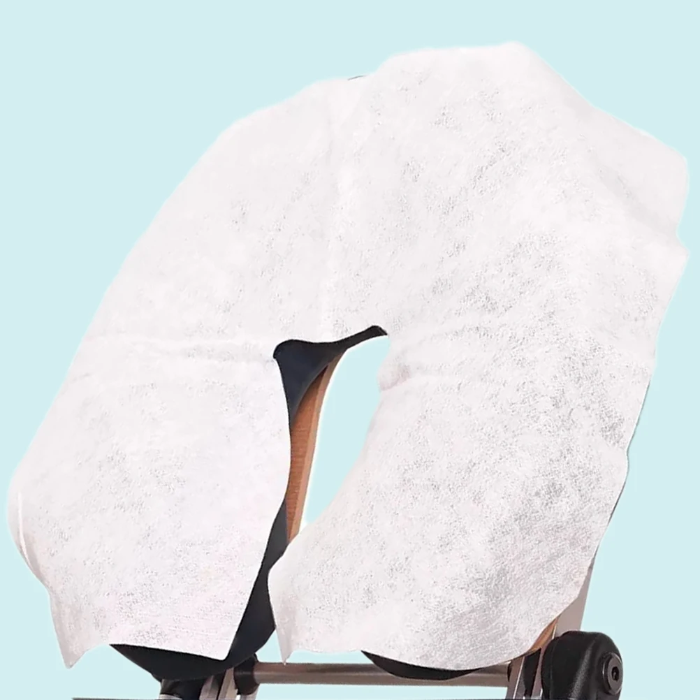 

100pcs Head Rest Covers 35x28cm Soft Nonwovens Absorbent Massage Room Portable Chair Cover Facerest Cushion Fits