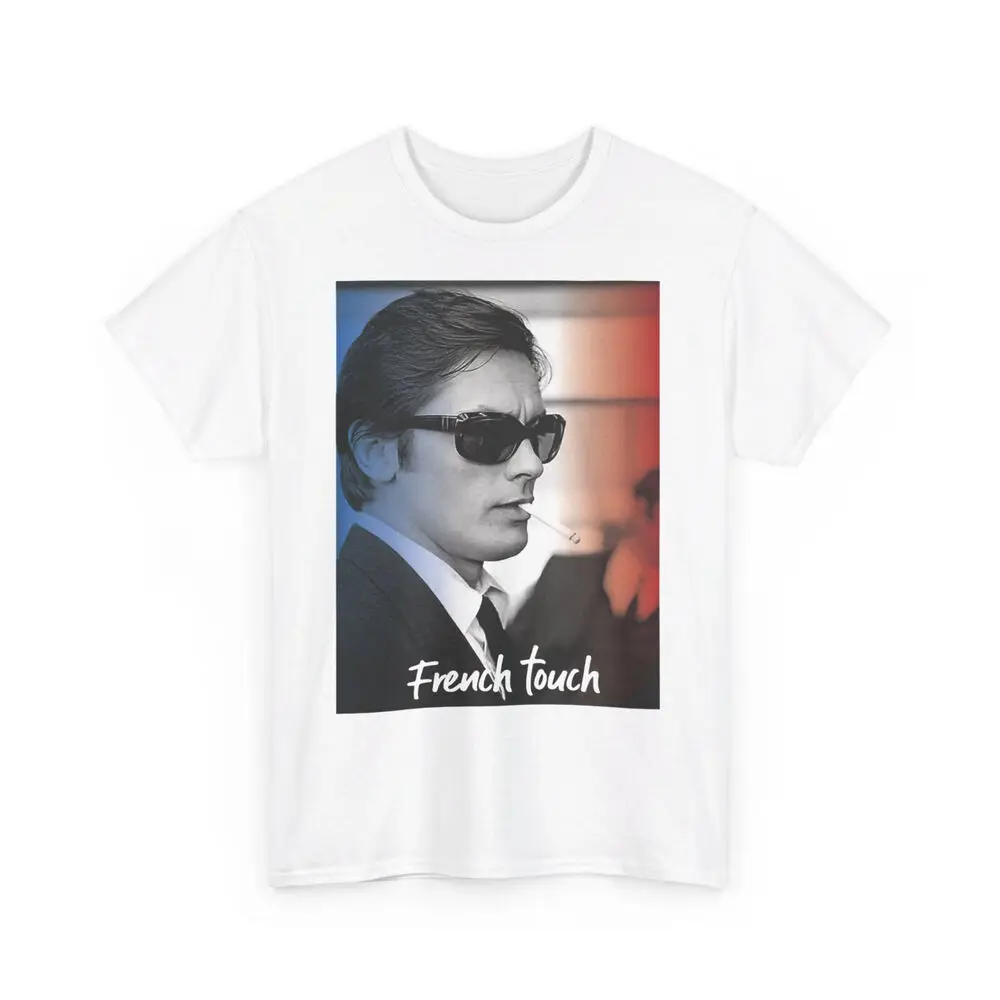 T-shirt à manches courtes en coton imprimé, T-shirt Alain Delon, Legend of French Cinema, Gift Emergency a, Fan de Delon