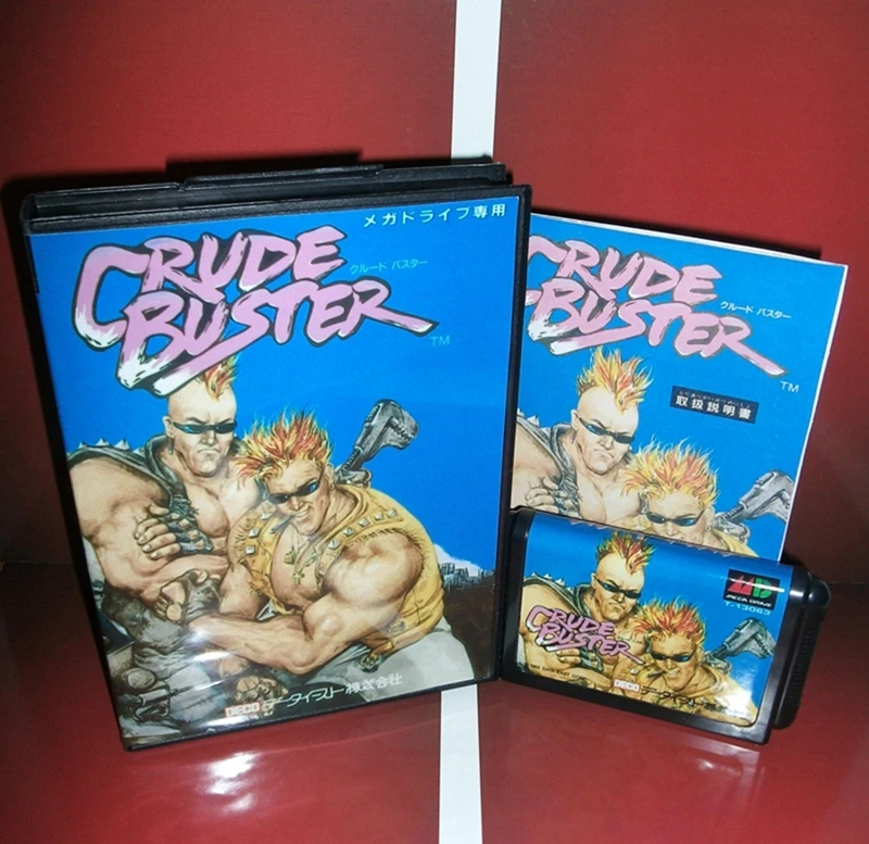 

Crude Buster with Box and Manual for 16 Bit Sega MD Game Cartridge Megadrive Genesis System