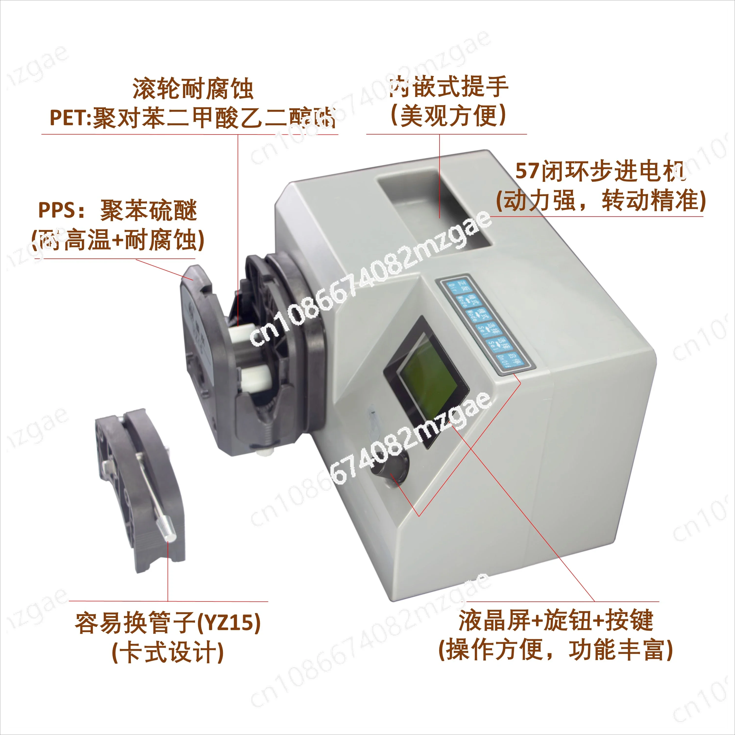 YZ15 waterless TS008M easy to install pipeline large flow peristaltic pump corrosion-resistant quantitative pump filling machine