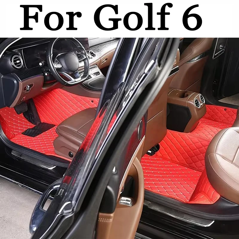 

Luxury Car Floor Mats For Golf 6 2012 2011 2010 2009 Carpets Foot Pads Custom Accessories Interior Pedals Product Rug For VW vw