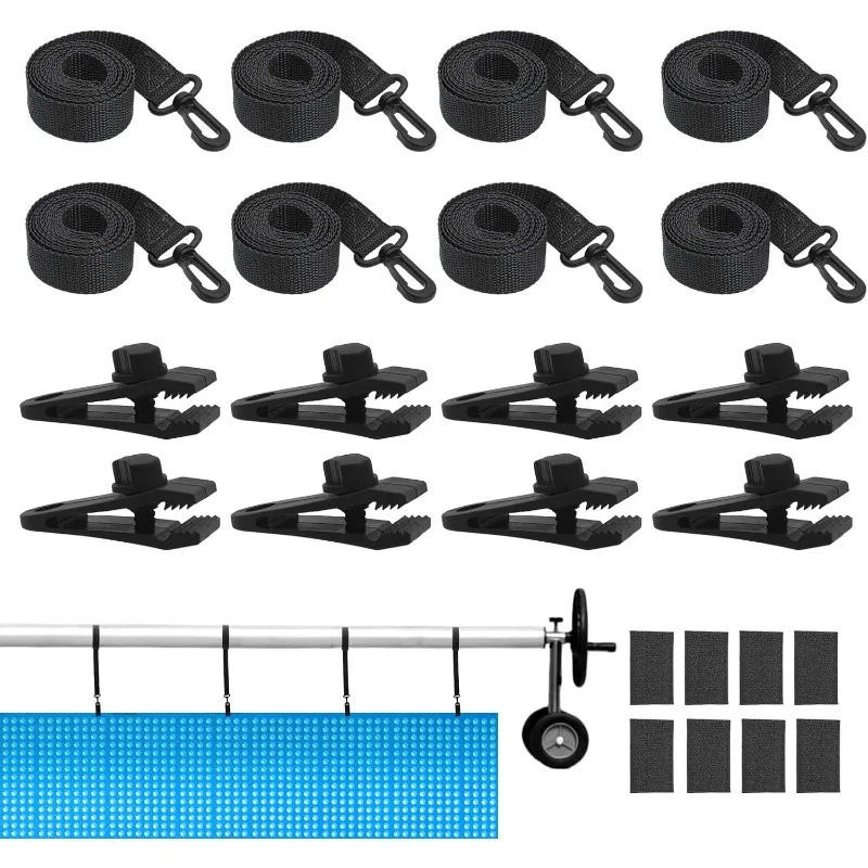 Outdoor Camping Tent Tarp Wind Rope Windproof Fixing Clips Cover Grip Tarpaulin Clamp Fastener for Awning Canopy Pool Cover Film