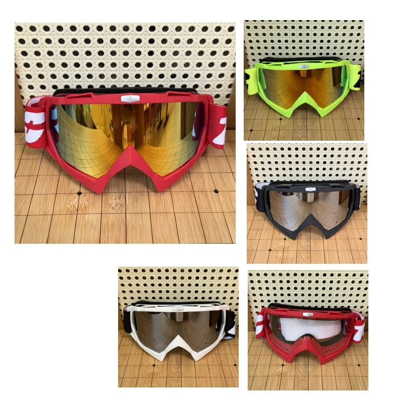 Cross-Country Motorcycle Riding Eyewear, UV400 Light Isolation Anti-Mist Goggles Varied Colour Designs In Stock