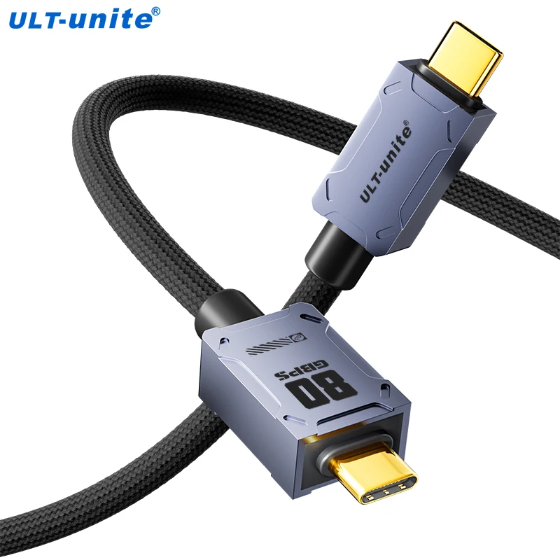 80Gbps USB4 Cable 240W Type C Cable 8K UHD Fast Charging Data Transfer USB C Compatible Thunderbolt 4 For Laptop Mobile Disk