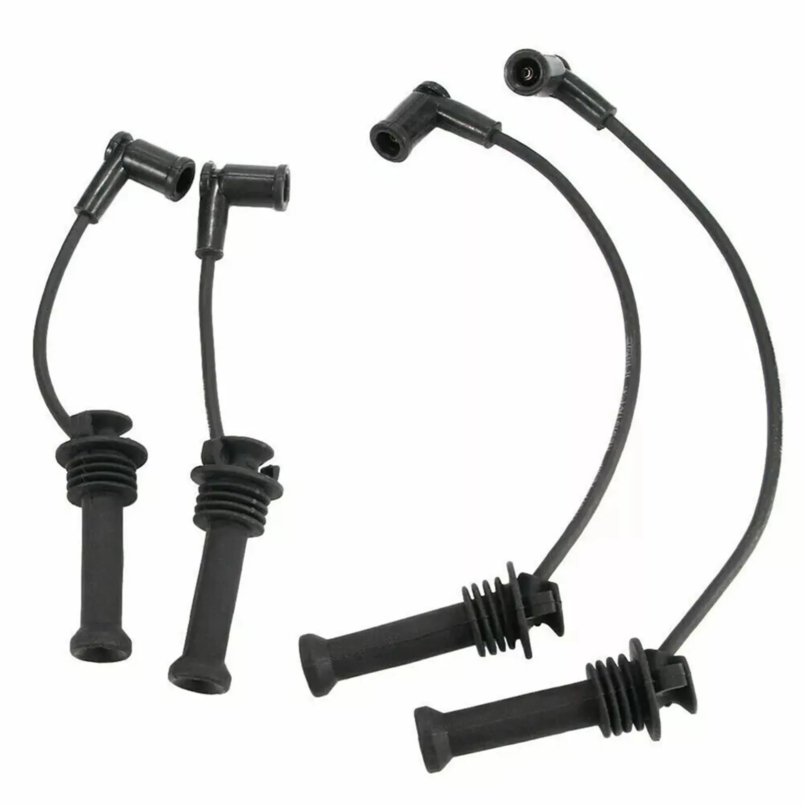 

Automotive Ignition Leads 4PCS Ignition Set Plastic Ignition Wires Stable Characteristics Black Car Maintenance