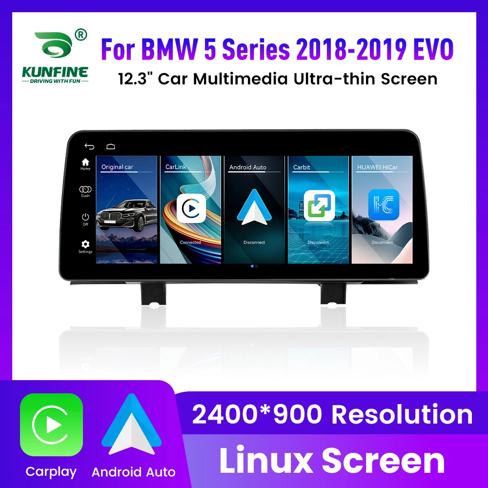12.3 inch Linux Car Radio For BMW 5 Series 2018 2019 EVO System Multimedia Player GPS Navigation Wireless Carplay
