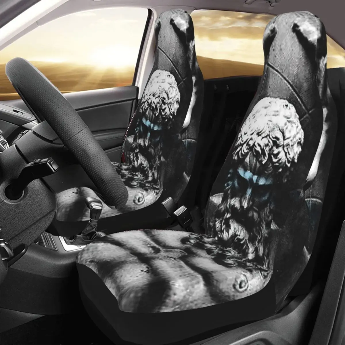 

Hercules Holding The Whole World Car Seat Cover Custom Printing Universal Front Protector Accessories Cushion Set