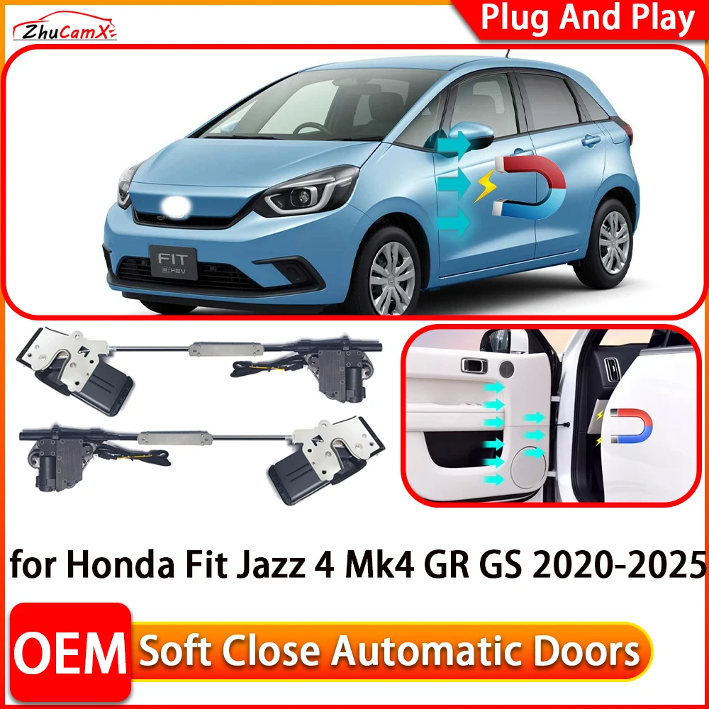 for Honda Fit Jazz 4 Mk4 GR GS 2020-2025 Car Automatic Electric Soft Close Door Closer Power Closing Door Comfort Closing System